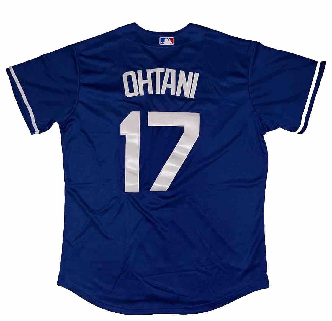 OHTANI #17 Dodgers ユニフォーム Mサイズ Los Angeles Dodgers #17 Shohei Ohtani - Replica Blue Jersey