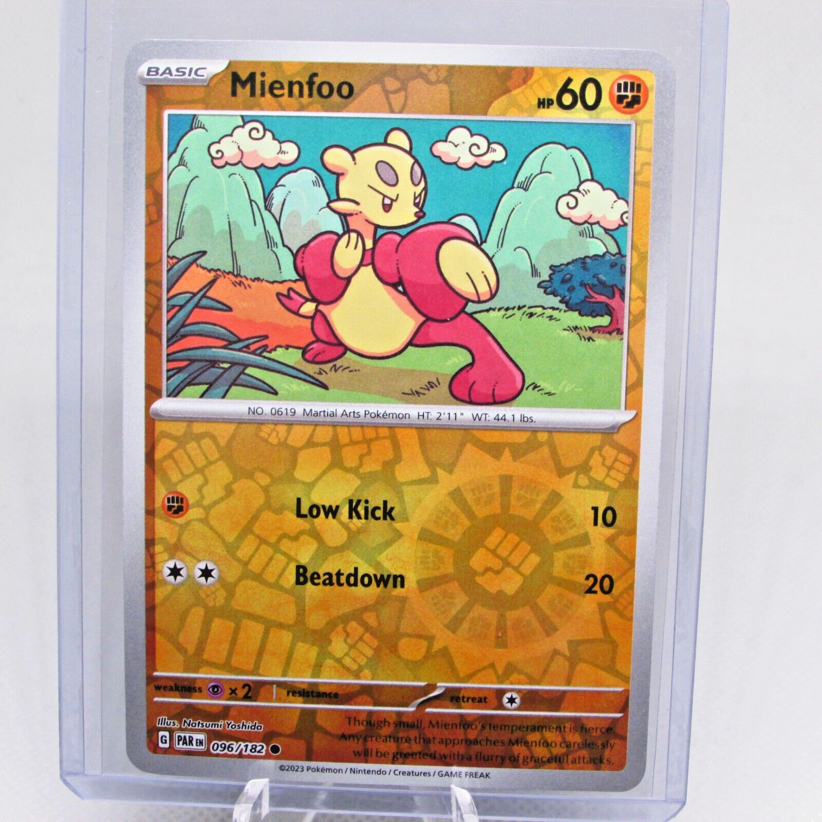 Pokemon TCG Paradox Rift Mienfoo 96/182 Reverse Holo