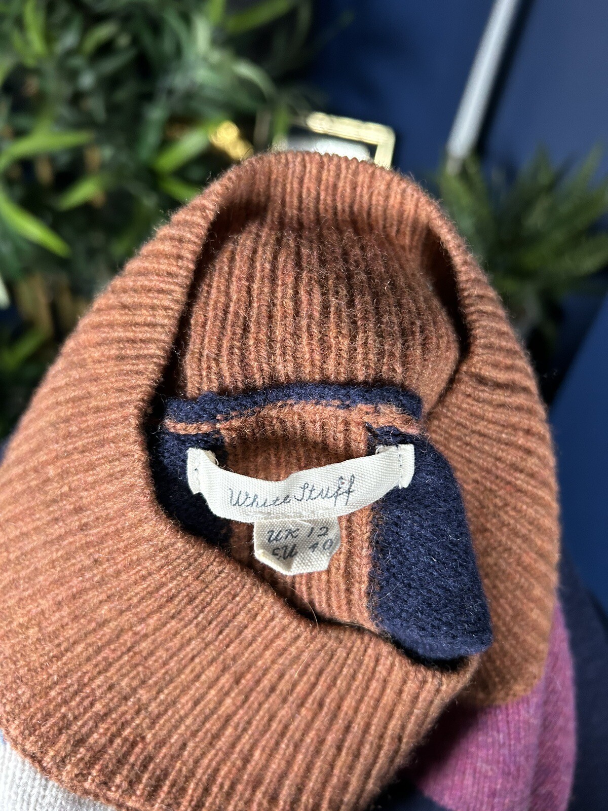 White Stuff Patchwork Jumper Lambswool Uk 12 Wome… - image 6