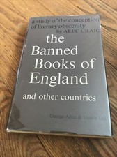 BANNED BOOKS OF ENGLAND AND OTHER COUNTRIES, 1st Ed., Alex Craig, G.Allen 1962