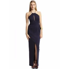 NICHOLAS Navy Open Back Evening Gown Formal Dress Size 8 AU Preloved