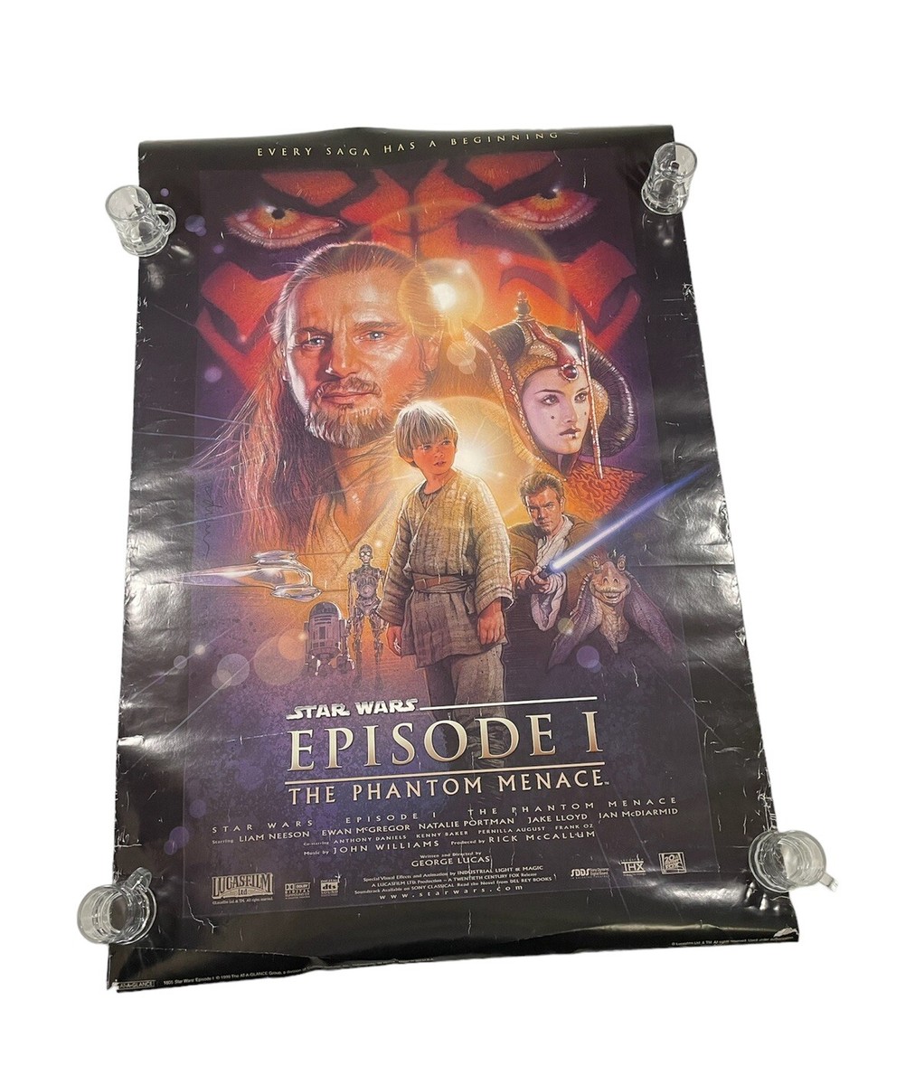 STAR WARS episode1 当時物 ポスター 90s 80s Vintage Star Wars Episode 1 The Phantom Menace Poster + RARE