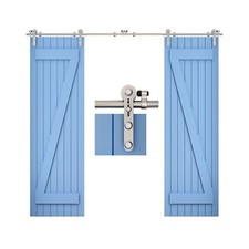 TSMST 4FT Sliding Barn Door Hardware Kit, Top Mount Stainless Steel Heavy Dut...