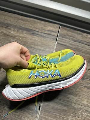 Hoka Carbon X3 Women's Evening Primrose / Scuba Blue Running Shoes US Size 8B