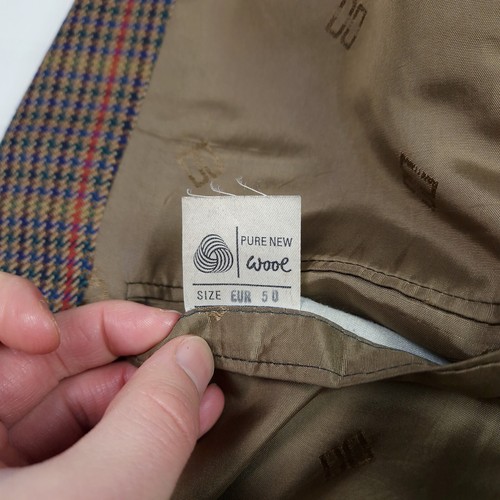 Blazer Daks London EU 50 UK 40R Colorido Cuadros Chaqueta Hombre Lana Pata de Gallo - Imagen 20 de 21