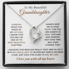 To My Granddaughter Necklace, Granddaughter Gifts From Grandma Grandmother