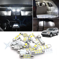 White LED Interior Light Bulbs Package Kit for Jeep Grand Cherokee WJ 1999-2004