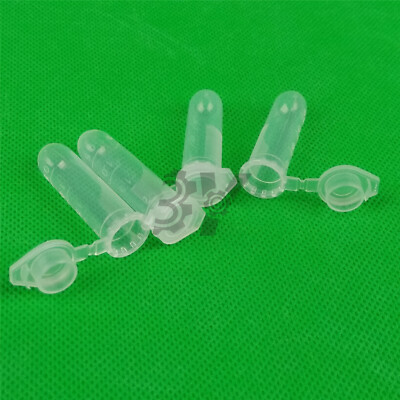100pcs 2ml Micro   Vial Clear Plastic Vials Container Snap #WD8