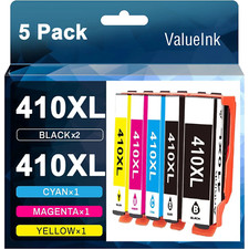 5 Pack 410XL T410XL Ink Replacement For Epson XP-830 XP-630 XP-7100XP-530 XP-635