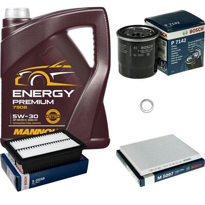 BOSCH Inspektionspaket 5 L MANNOL Energy Premium 5W-30 für Hyundai i20 Active
