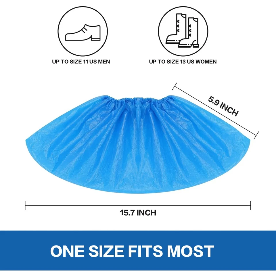 100/200pcs Disposable Shoe Covers Waterproof Tear-Resistant Non-Slip Fits Most - Image 4 of 4