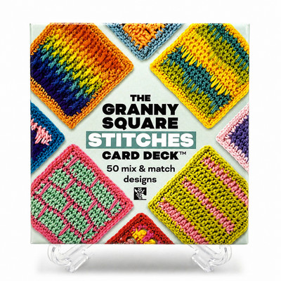 THE GRANNY SQUARE Stitches Card Deck : 50 Mix and Match Designs - New, Flawed