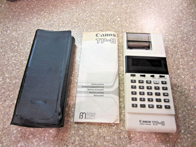 Vintage Canon TP-8 Pocket Printer w Instruction Case Roll of Paper Works!