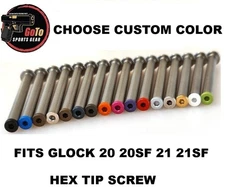 For GLOCK 20 GEN 1-3 Stainless Steel Guide Rod with Hex Tip Screw Custom Coated