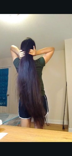 Human Hair ponytail raw silky Dark Brown 28 inches 90.1g 1pc