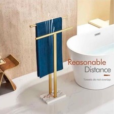 Gold Stainless Steel Towel Stand With Beautiful Marble Base