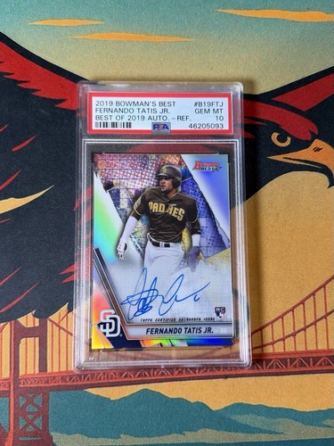 2019 Fernando Tatis Jr. Bowman’s Best ROOKIE Refractor ON-CARD Auto PSA 10 GEM