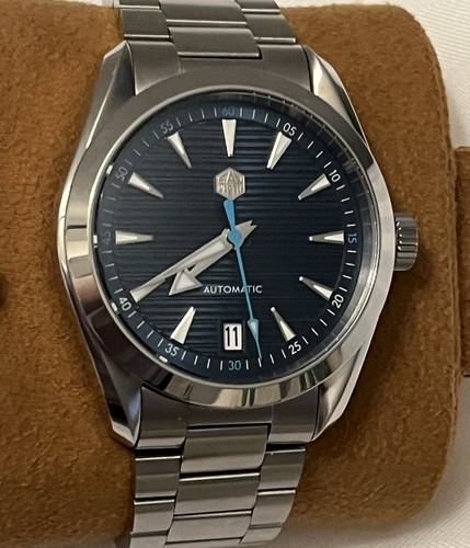 San Martin SN0113W - V2. Beliebtes blaues Zifferblatt mit hellblauem Zeiger. Neuwertig - Bild 2 von 15