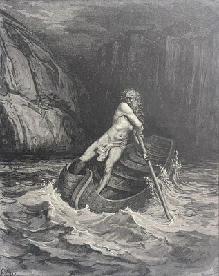 Charon Der Fährmann Der Hölle Göttliche Komödie Dante Nach Gustave Doré 1868