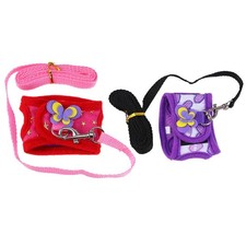 2 Sets Hamster Outdoor Walking Vest Harness Animal Traction Ropes