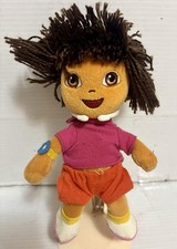 Ty Beanie Baby ~ DORA the EXPLORER  7” Plush Bean Bag Yarn Hair Version EC Fast