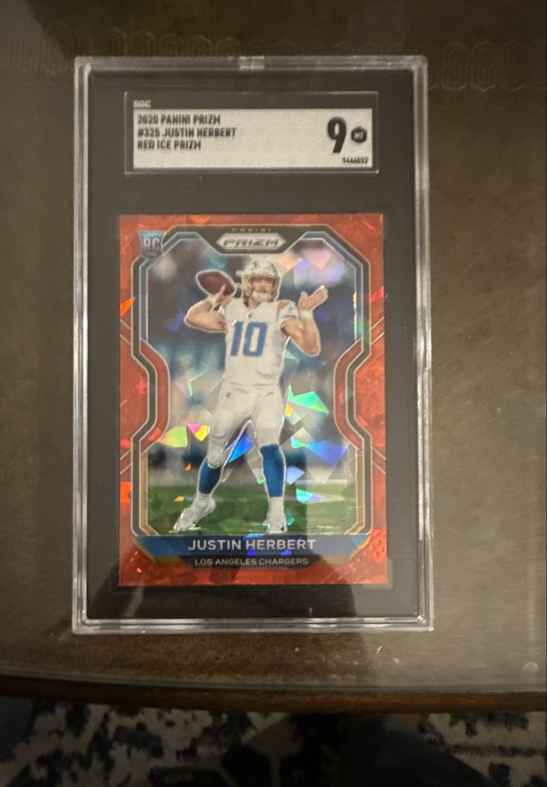 2020 Panini Prizm - Rookie Justin Herbert #325 Red Ice Prizm (RC)