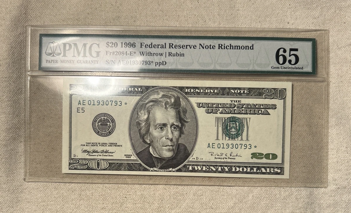 $20 PMG 星级美国纸币| eBay