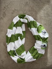 Green And White Striped Baby K  tan Wrap Carrier