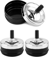 ® 3 StüCk Aschenbecher Aschenbecher Mit Deckel, Moderner Drehaschenbecher W