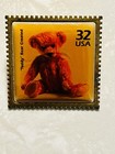 Teddy Bear Created 32 Cent USA Postage Stamp Lapel Hat Jacket Pin — photo 1