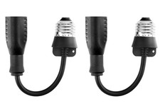 2Pcs 3 Outlet Light Socket Adapter,Convert E26/E27 Bulb Socket to 3 Prong Outlet