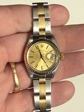 Rolex Date 6917 Ladies Two-Tone Steel & Yellow Gold Watch w/ Gold Champagne Dial 5