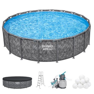 Bestway APX 365 18'x52" Round Above Ground Swimming Pool Set with Pump (Used)