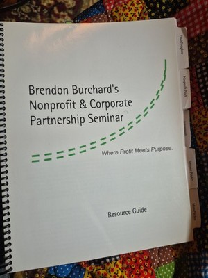 Brendon Burchard's Nonprofit & Corporate Partnership Seminar Book
