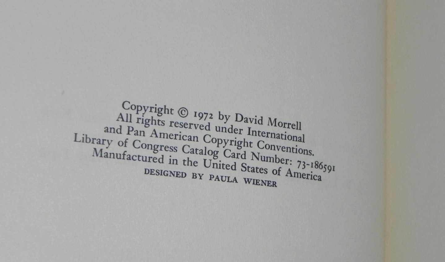 First Blood - David Morrell - 1972 - First Edition HC/DJ RAMBO 1st/1st