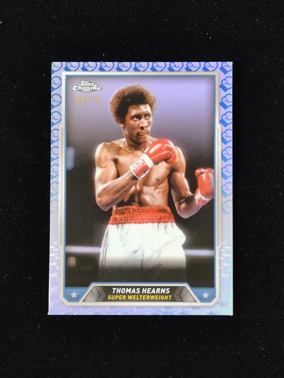 2024 Topps Chrome Boxing Glove Logo #24 Thomas Hearns 3/75 999