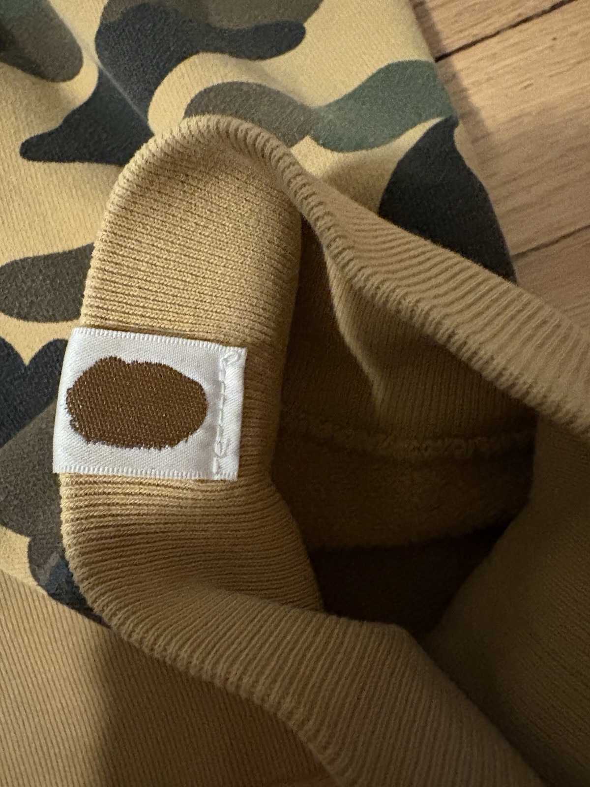 Authentic Bape yellow first camo pullover hoodie … - image 4