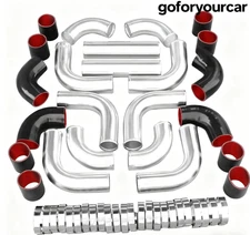 12PCS 3" Inch Intercooler Piping Kit w/Coupler and T-Clamps Universal Aluminum