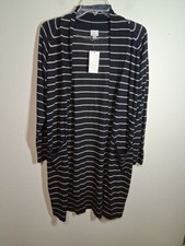 NWT A New Day Duster Cardigan Sweater Business Casual Long Sleeve Black Sz Small