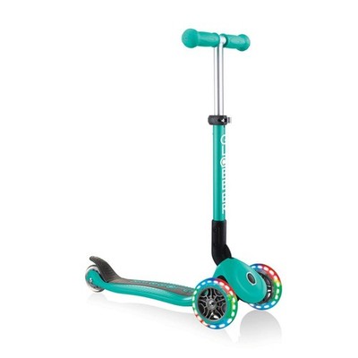 Globber Junior Foldable Lights Tretroller grün 3-rädriger Scooter