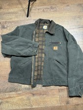 Y2K vintage 90s Green Workwear Boxy Detroit Carhartt blanket lined Jacket j97