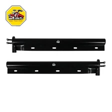 30" Black Straight Spring Loaded Mud Flap Hanger for Semi 1-1/8" Bolt Spacing