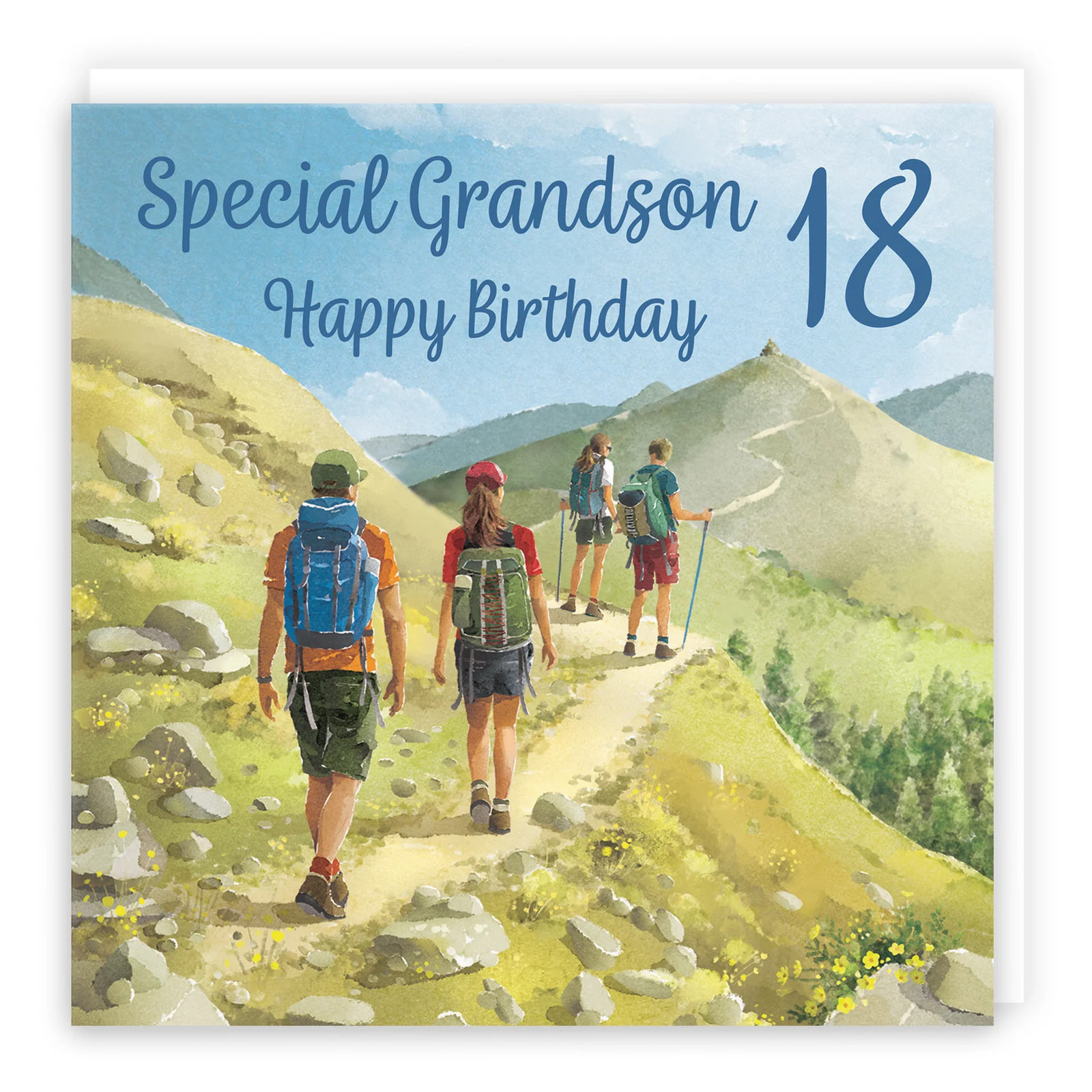 18th Grandson Walking Birthday Card Milo's Gallery