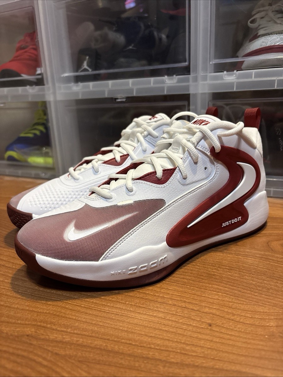 Nike Air Zoom Hyperset 2 White Crimson FQ7070-106 Volleyball Shoes