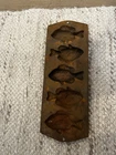 VINTAGE LODGE USA CAST IRON FISH MOLD CORNBREAD 5PP2 MUFFIN PAN