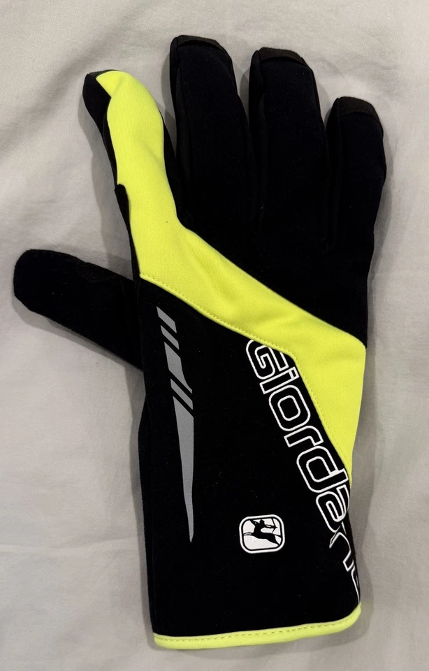Giordana AV 300 Winter Cycling Gloves Men’s Size Medium Black With Yellow - Image 3 of 4
