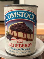 Vintage Comstock Royal Blueberry Pie ripieno o topping, 21 once, lattina mai aperta
