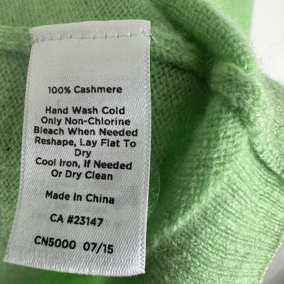 Suéter Talbots Pure Cashmere Verde Talla M Minimalista Old Money Academia Foto 3 de 4