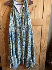 NWT London Times Petites Handkerchief Hem Floral Dress Size 14P Boho Prairie Hip