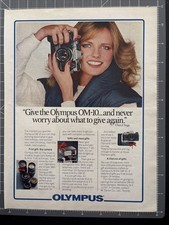 1981 Print Ad Olympus OM-10 Camera Never Worry What To Give Again Cheryl Tiegs